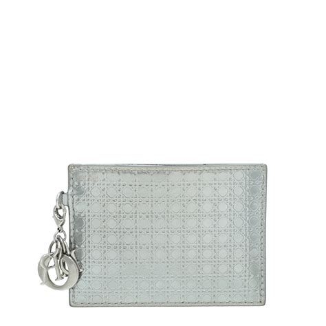 dior silver card holder